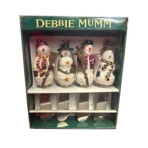 Debbie Mumm 1999 Snowmen Spreaders Set Of 4 Holiday Cheese Knives